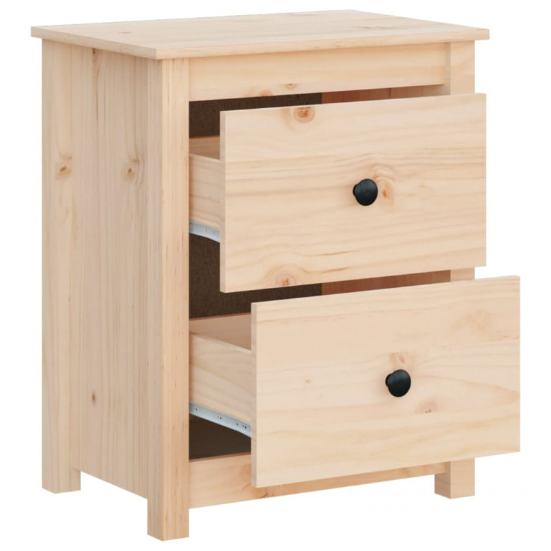 Szafka nocna, 50x35x61,5 cm, lite drewno sosnowe