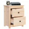 Szafka nocna, 50x35x61,5 cm, lite drewno sosnowe