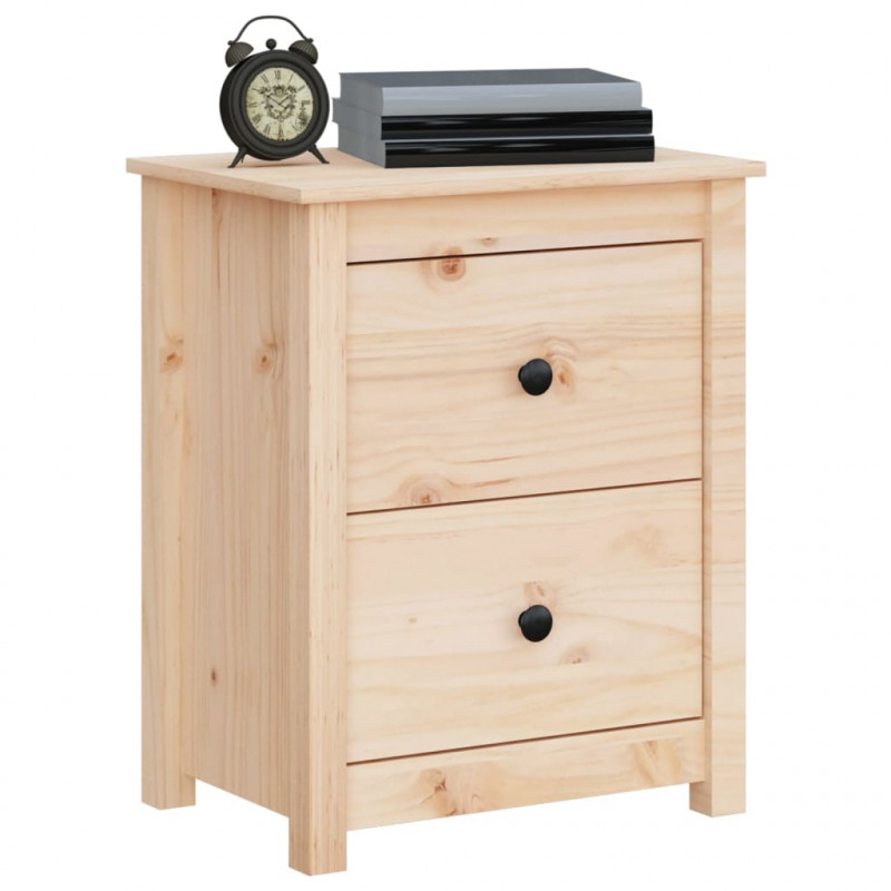 Szafka nocna, 50x35x61,5 cm, lite drewno sosnowe