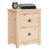 Szafka nocna, 50x35x61,5 cm, lite drewno sosnowe