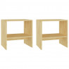 Szafki nocne, 2 szt., 40x30,5x40 cm, lite drewno sosnowe