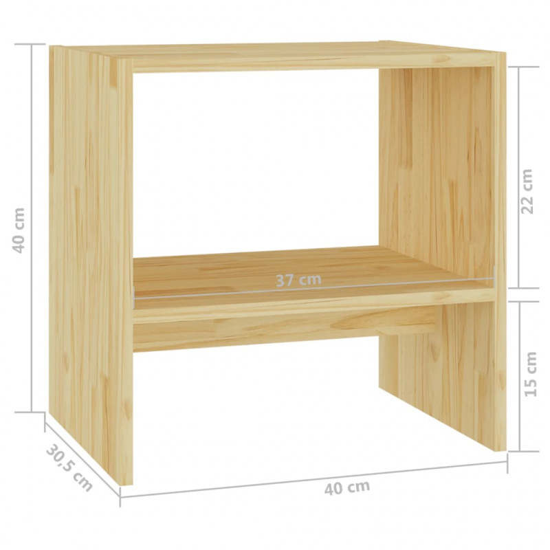 Szafki nocne, 2 szt., 40x30,5x40 cm, lite drewno sosnowe