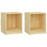 Szafki nocne, 2 szt., 35,5x33,5x41,5 cm, lite drewno sosnowe