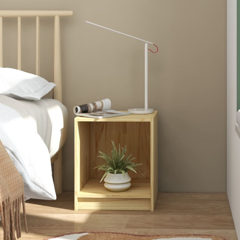 Szafki nocne, 2 szt., 35,5x33,5x41,5 cm, lite drewno sosnowe