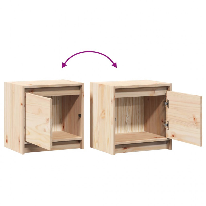 Szafka nocna, 40x30,5x40 cm, lite drewno sosnowe