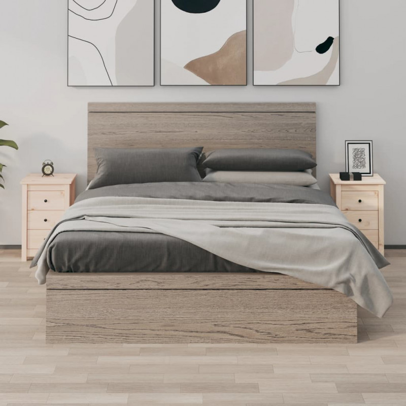 Szafki nocne, 2 szt., 40x35x61,5 cm, lite drewno sosnowe