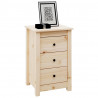 Szafki nocne, 2 szt., 40x35x61,5 cm, lite drewno sosnowe