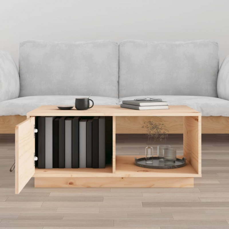 Stolik kawowy, 80x50x35,5 cm, lite drewno sosnowe