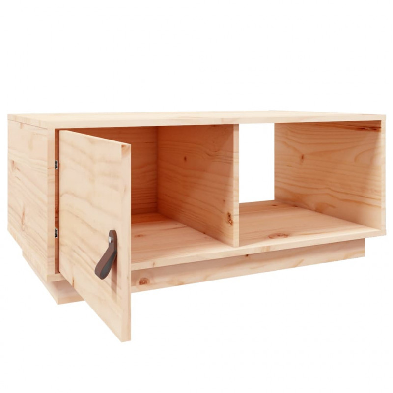 Stolik kawowy, 80x50x35,5 cm, lite drewno sosnowe