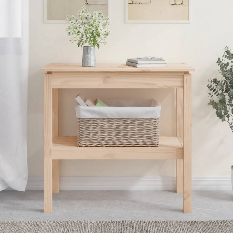 Stolik konsolowy, 80x40x75 cm, lite drewno sosnowe