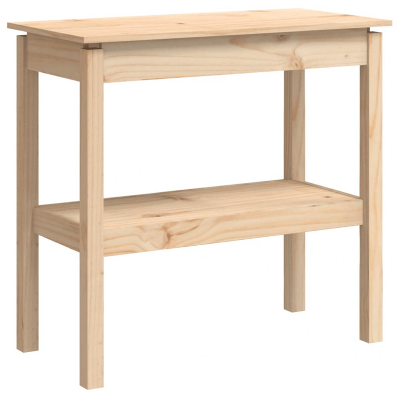 Stolik konsolowy, 80x40x75 cm, lite drewno sosnowe