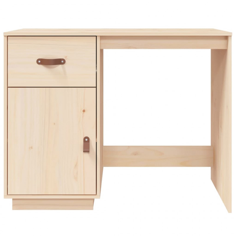 Biurko, 95x50x75 cm, lite drewno sosnowe