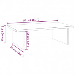 Podstawka na monitor, 50x27x15 cm, lite drewno sosnowe