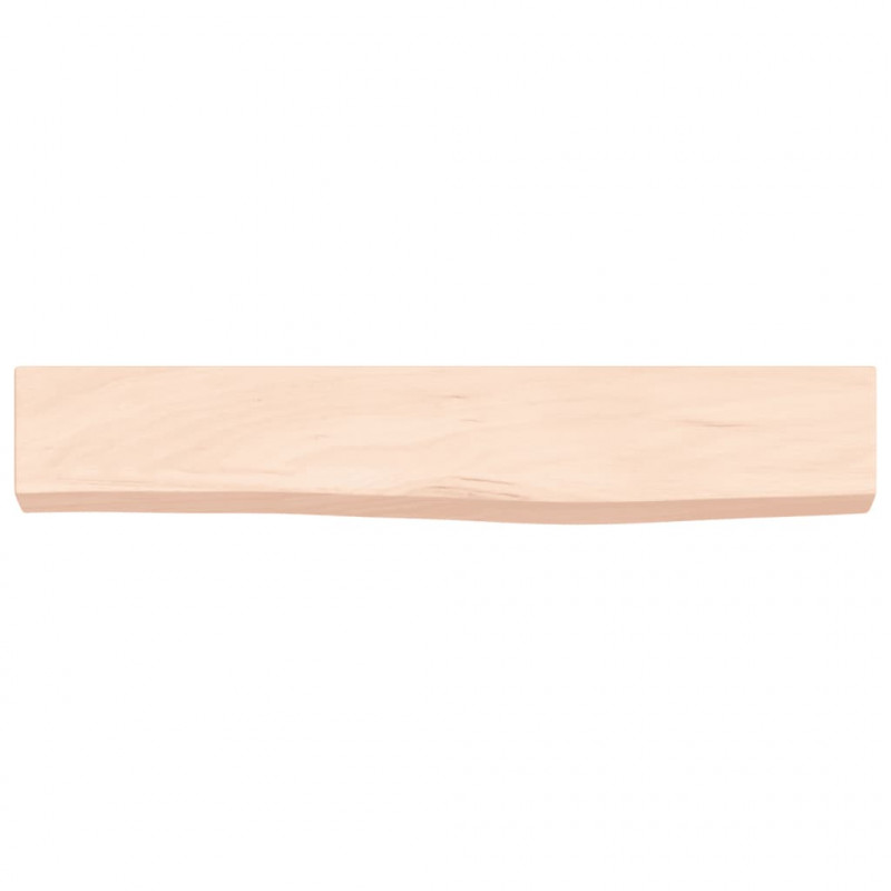 Półka, 60x10x4 cm, surowe lite drewno dębowe