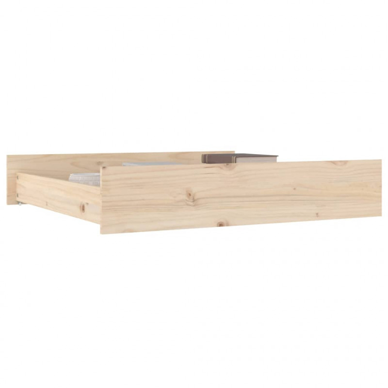 Szuflady pod łóżko, 2 szt., lite drewno sosnowe