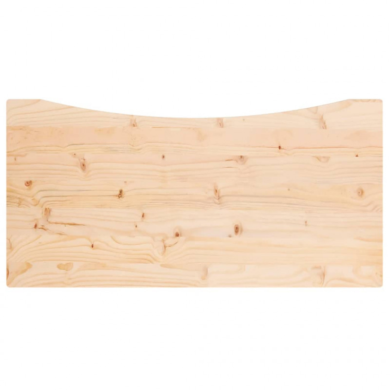 Blat biurka, 110x55x2,5 cm, lite drewno sosnowe