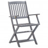 5-częściowy zestaw mebli ogrodowych, drewno akacjowe, szary