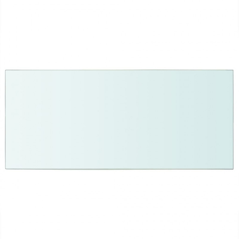Półki, 2 szt., panel z przezroczystego szkła, 50 x 25 cm