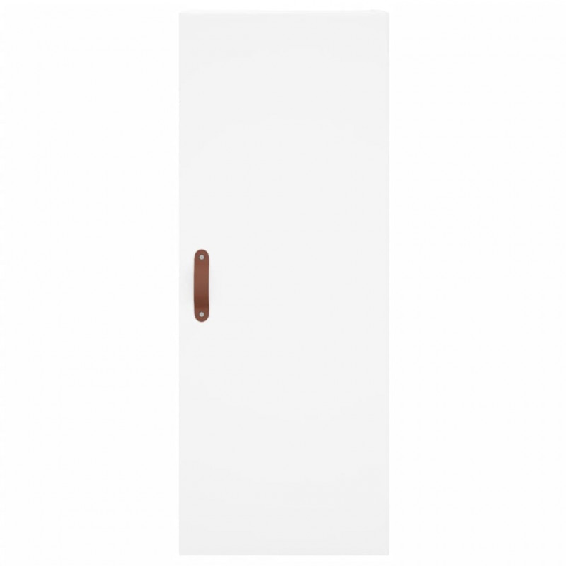 Wysoka szafka, biała, 34,5x34x180 cm, materiał drewnopochodny