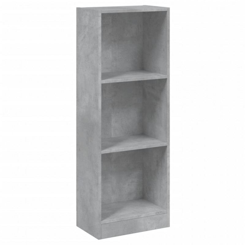 3-poziomowy regał, betonowy szary, 40x24x109 cm