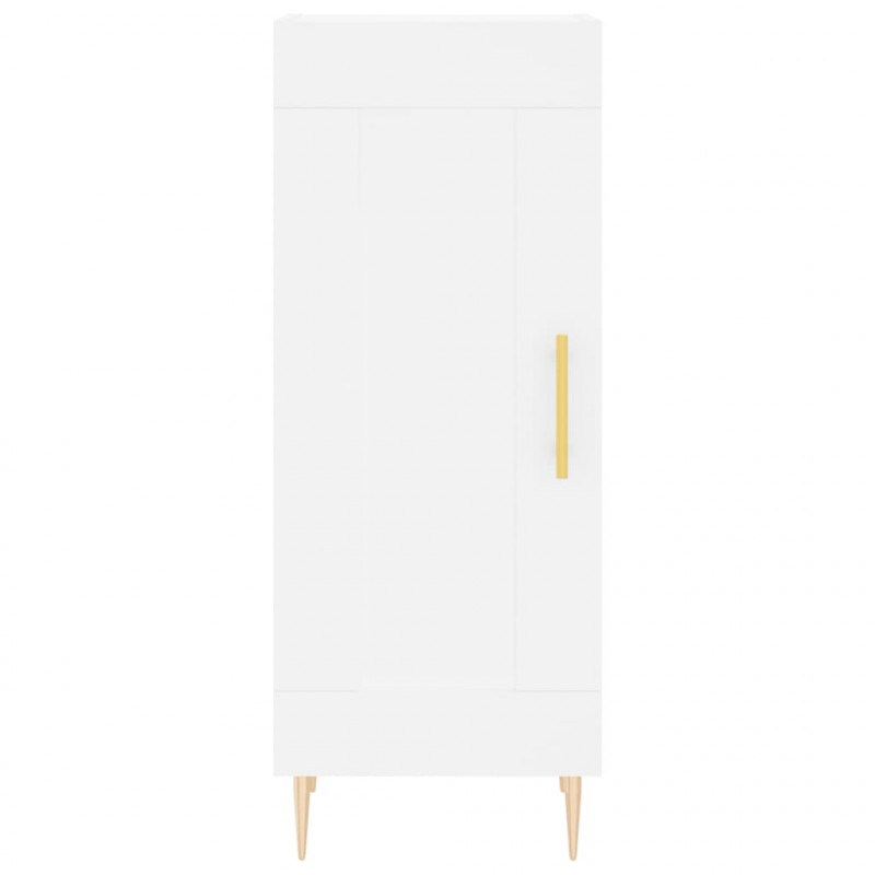 Wysoka szafka, biała, 34,5x34x180 cm, materiał drewnopochodny