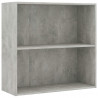 2-poziomowy regał, betonowy szary, 80x30x76,5 cm