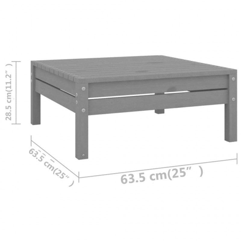 6-cz. zestaw mebli wypoczynkowych do ogrodu, szary, sosnowy