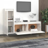 Szafki pod TV, 2 szt., białe, lite drewno sosnowe