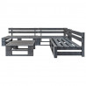 4-cz. zestaw wypoczynkowy do ogrodu, palety z drewna, szare