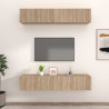 Ścienne szafki TV, 4 szt., dąb sonoma, 80x30x30 cm