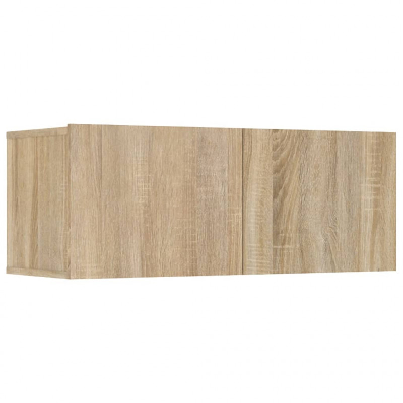 Ścienne szafki TV, 4 szt., dąb sonoma, 80x30x30 cm