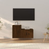 Zestaw 2 szafek pod TV, brązowy dąb, materiał drewnopochodny