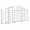 Kosze gabionowe, 4 szt, 200x30x80/100 cm, galwanizowane żelazo