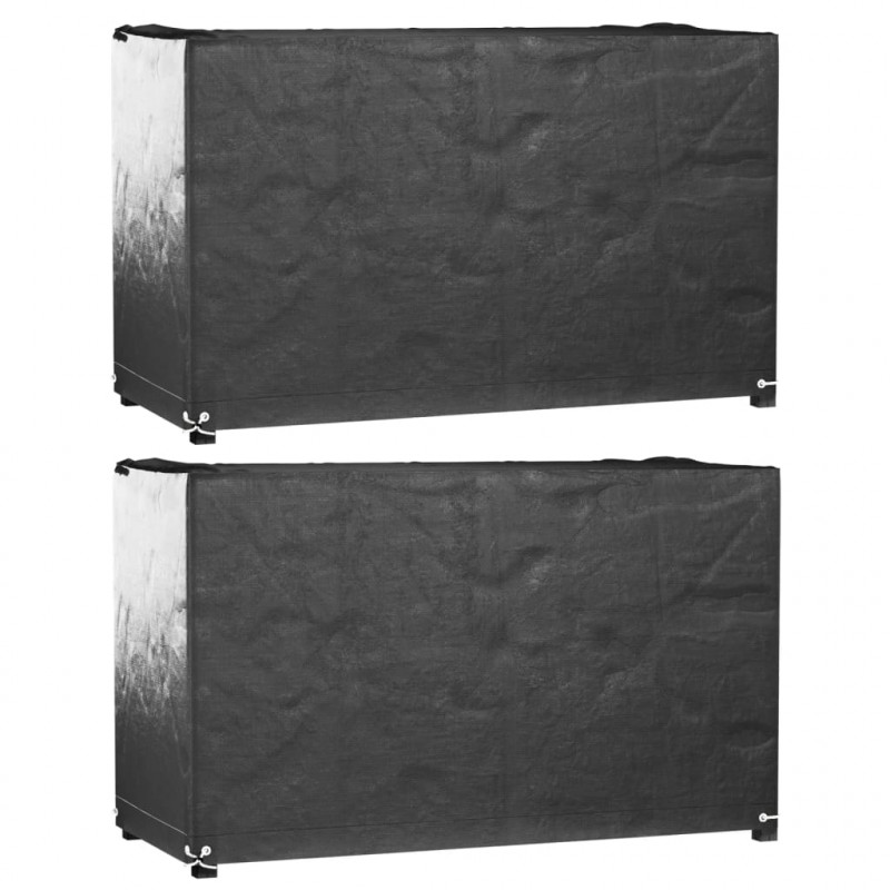 Pokrowce na meble ogrodowe, 2 szt., 8 oczek, 125x55x75 cm