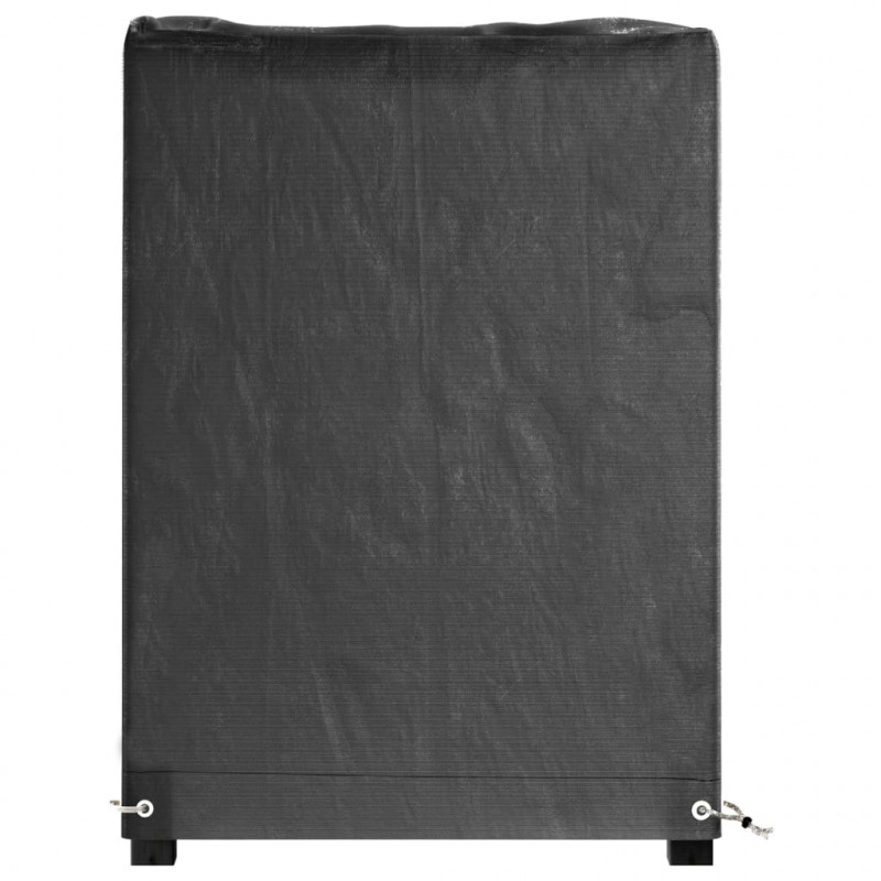 Pokrowce na meble ogrodowe, 2 szt., 8 oczek, 125x55x75 cm