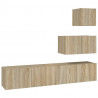 Zestaw 4 szafek telewizyjnych, dąb sonoma