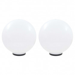 Lampy ogrodowe LED, 2 szt., kuliste, 50 cm, PMMA