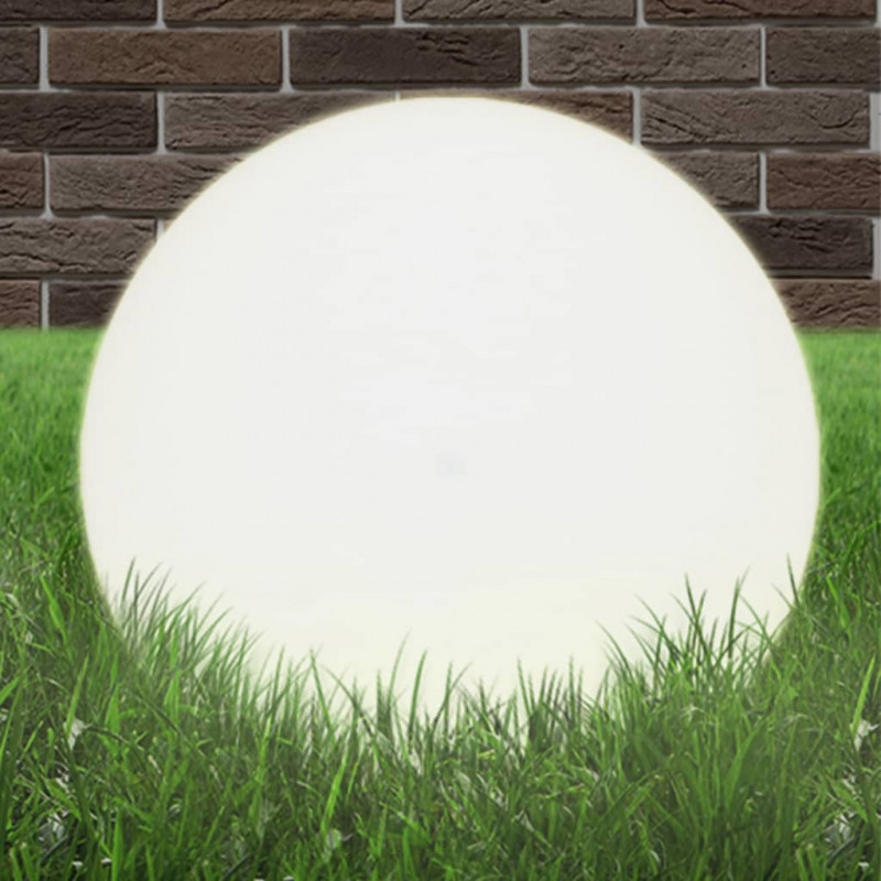 Lampy ogrodowe LED, 2 szt., kuliste, 50 cm, PMMA