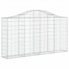 Kosze gabionowe, 4 szt, 200x30x100/120 cm, galwanizowane żelazo
