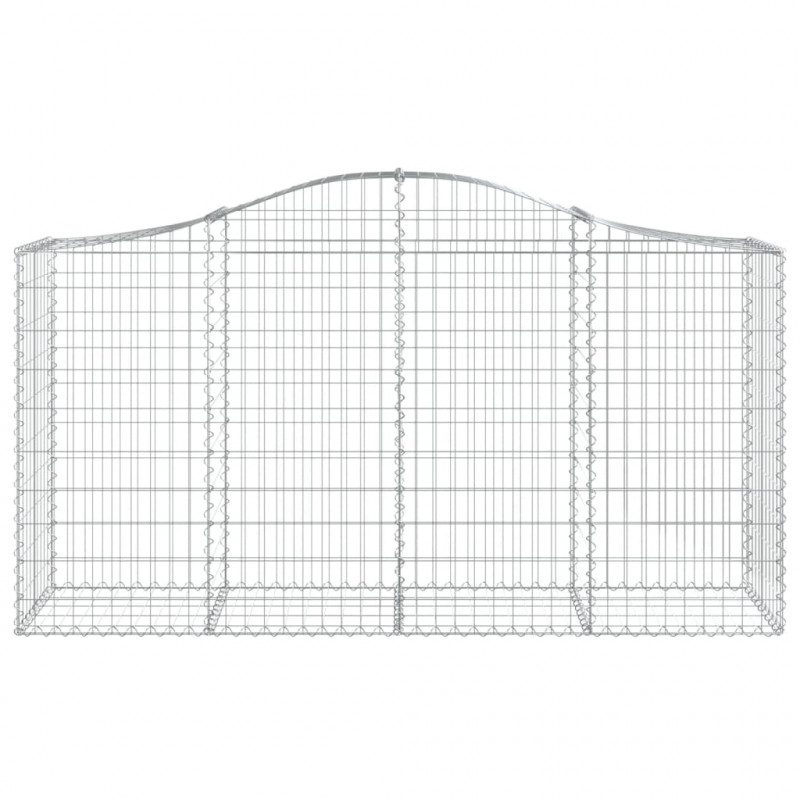 Kosze gabionowe, 6 szt, 200x50x100/120 cm, galwanizowane żelazo