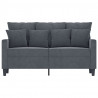 Sofa 2-osobowa, ciemnoszary, 120 cm, tapicerowana aksamitem