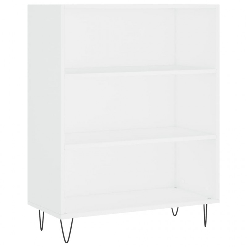 Regał, biały, 69,5x32,5x180 cm, materiał drewnopochodny