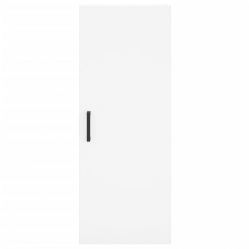 Wysoka szafka, biała, 34,5x34x180 cm, materiał drewnopochodny