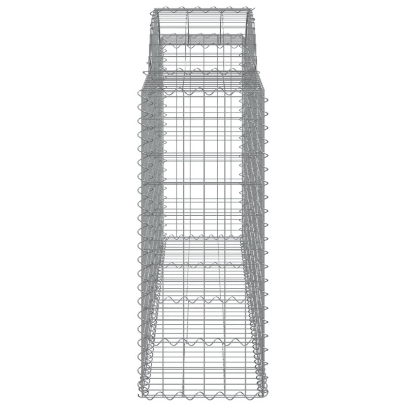 Kosze gabionowe, 3 szt, 200x50x100/120 cm, galwanizowane żelazo