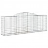 Kosze gabionowe, 3 szt, 300x50x100/120 cm, galwanizowane żelazo