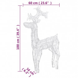 Renifery ozdobne, 2 szt., 60x16x100 cm, akryl