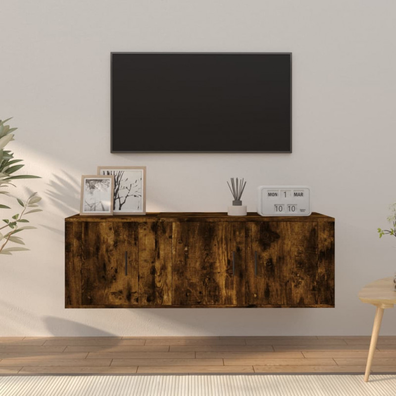 Zestaw 2 szafek TV, przydymiony dąb, materiał drewnopochodny