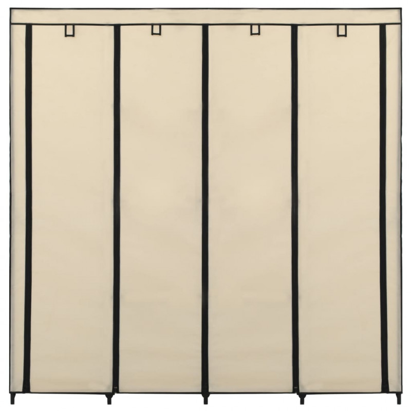 Szafa z 4 przegrodami, kremowa, 175 x 45 x 170 cm