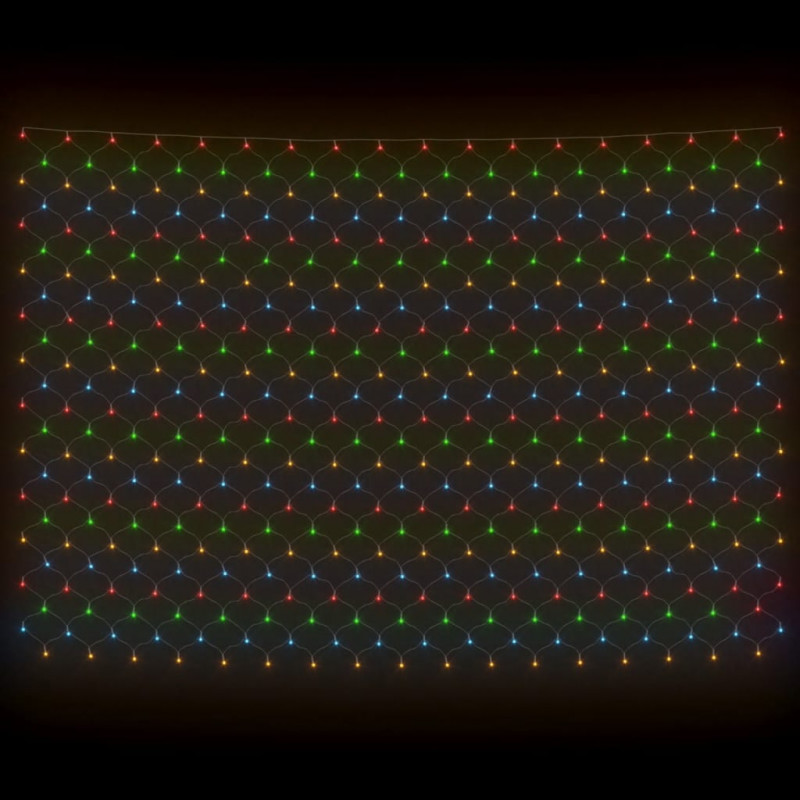 Siatka z lampek LED, kolorowa, 3x2 m, 204 LED