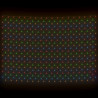Siatka z lampek LED, kolorowa, 3x2 m, 204 LED